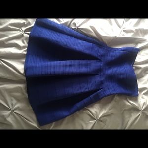 Express Sweetheart Royal Blue Strapless Dress